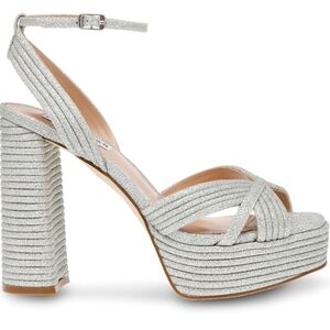 Laurel silver steve madden platform sandals